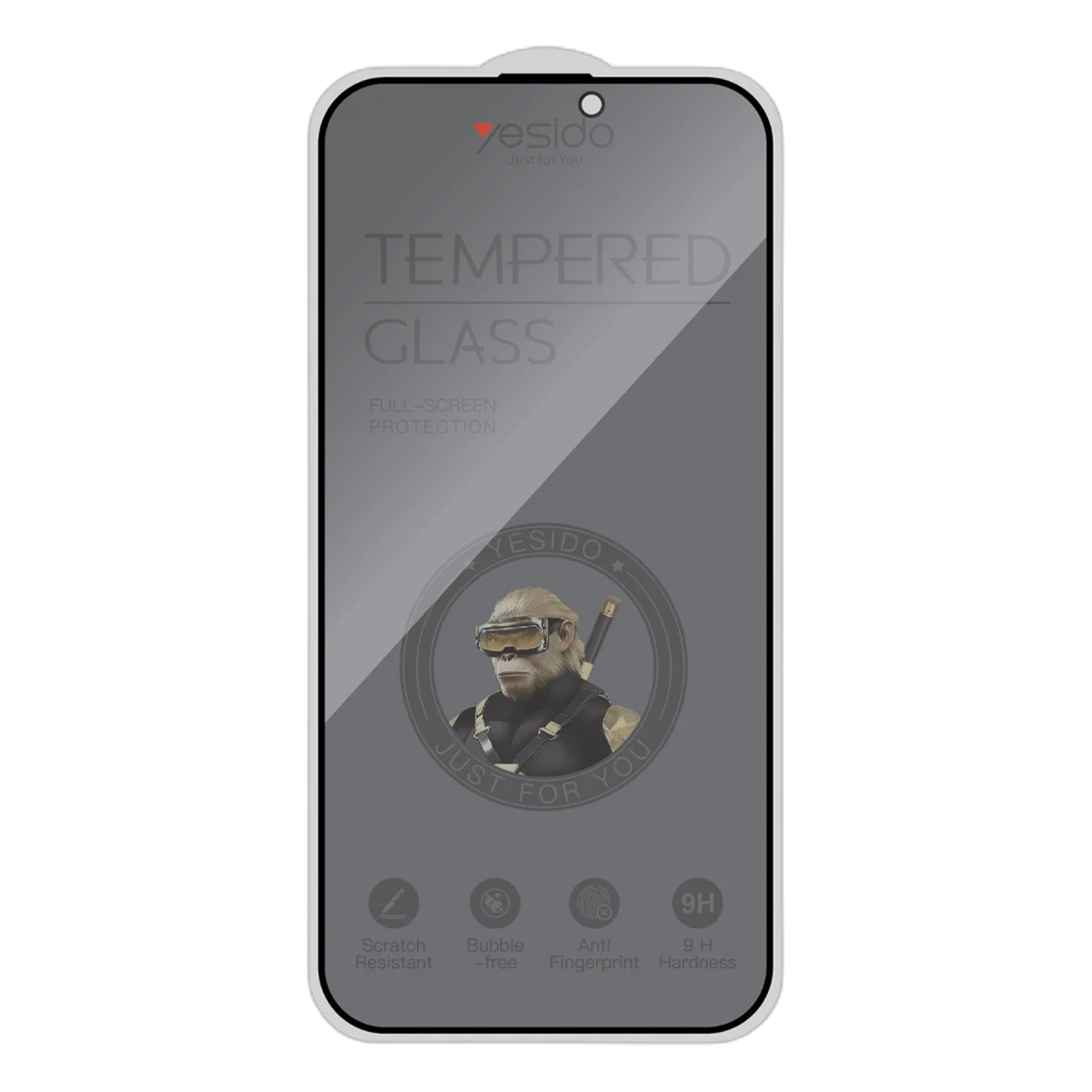 Yesido Apple iPhone 17 Air TG27 Hayalet Cam Ekran Koruyucu - Siyah