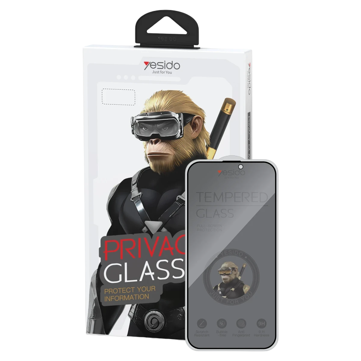 Yesido Apple iPhone 17 Air TG27 Hayalet Cam Ekran Koruyucu - Siyah