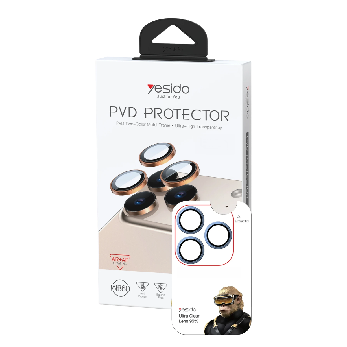Yesido Apple iPhone 18 Pro Max WB60 Metal Kamera Lens - Sierra Blue