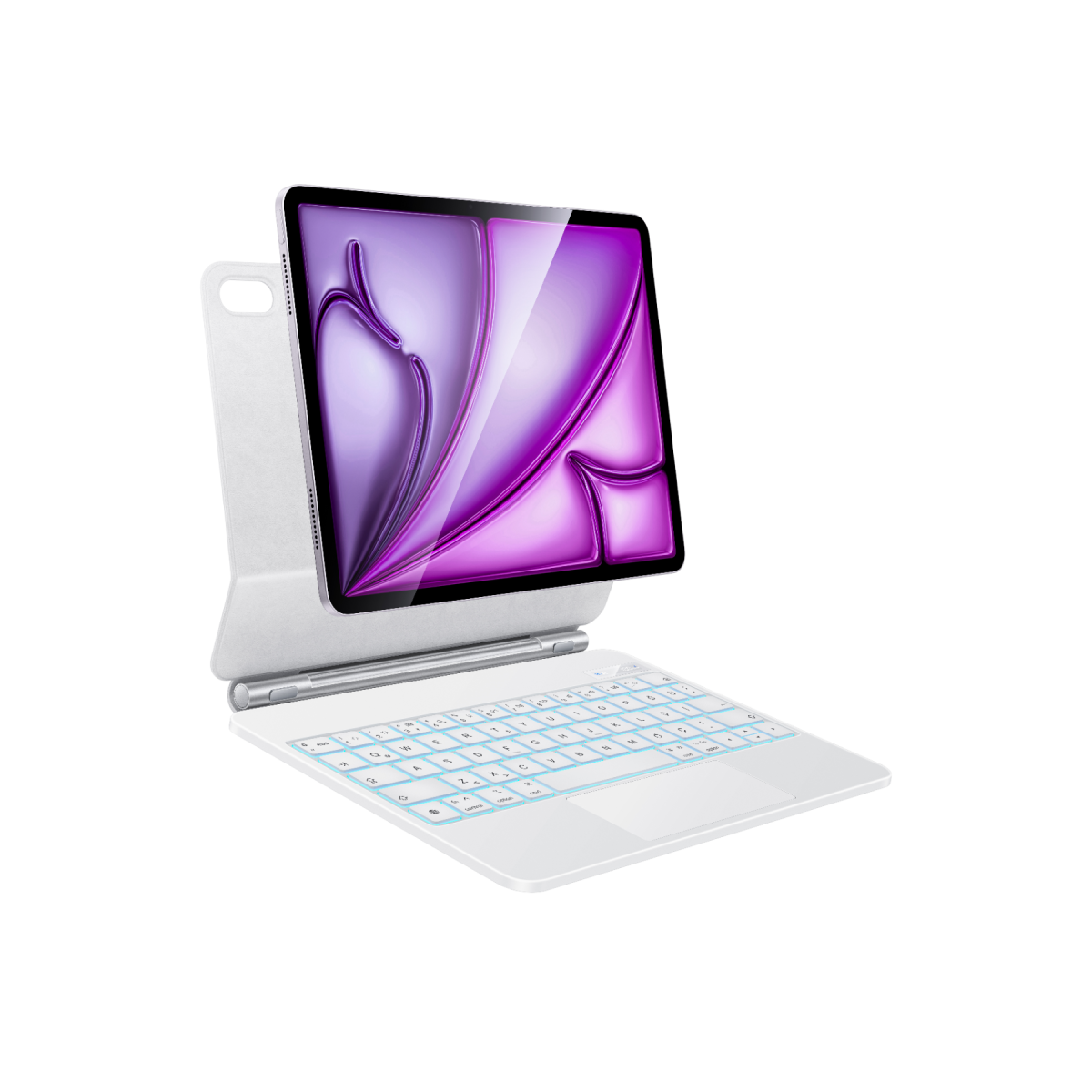 Yesido  Apple iPad 2025 10.9 10.Nesil (A16) KB24 Tecno Klavyeli Tablet Kılıfı - Beyaz