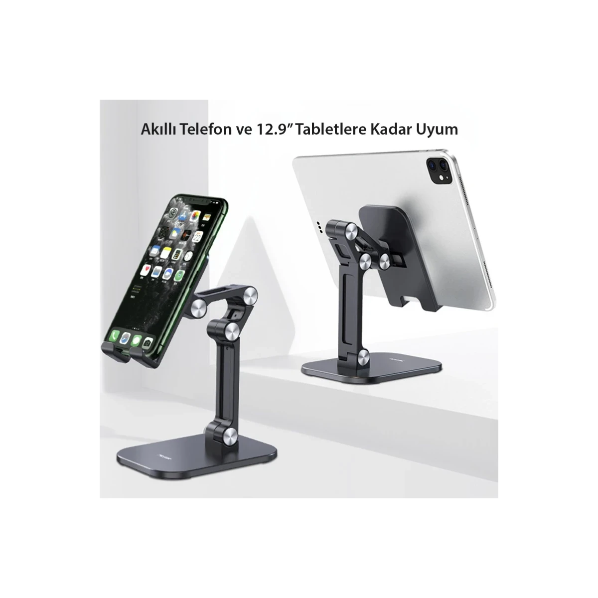 Yesido C104 Ayarlanabilir Katlanabilir Masaüstü Telefon Tablet Standı - Siyah