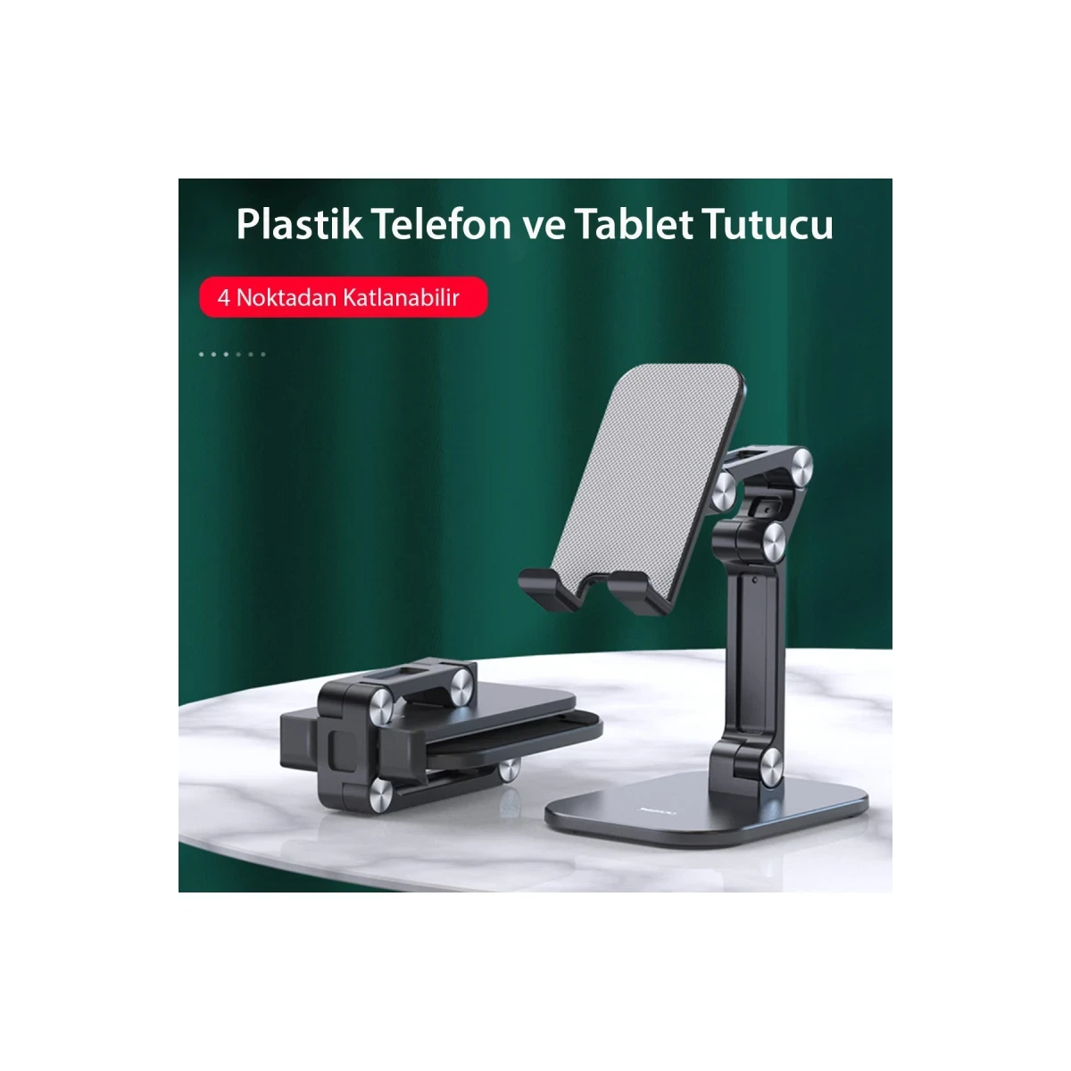 Yesido C104 Ayarlanabilir Katlanabilir Masaüstü Telefon Tablet Standı - Siyah
