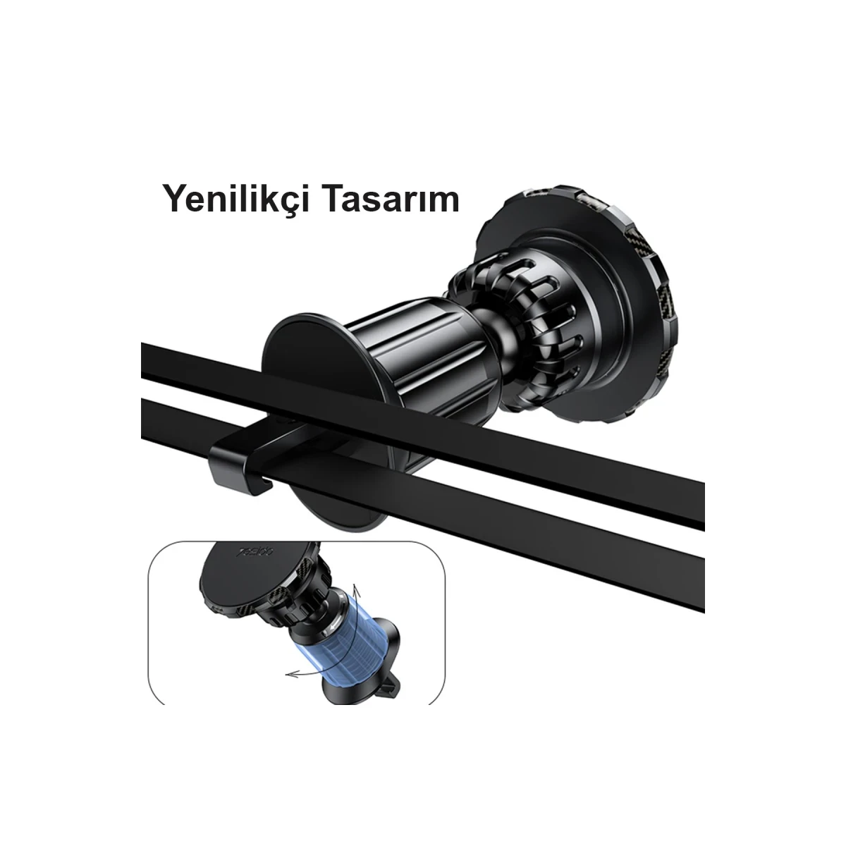 Yesido C154 Izgara Klipsli Manyetik Magsafe Araç Tutucu - Siyah