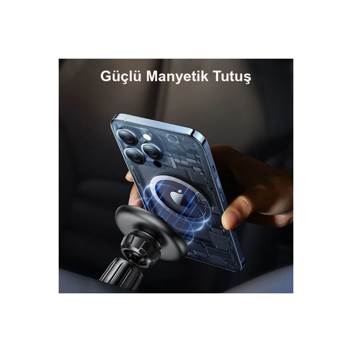 Yesido C156 Izgara Klipsli Manyetik Magsafe Araç Tutucu - Siyah