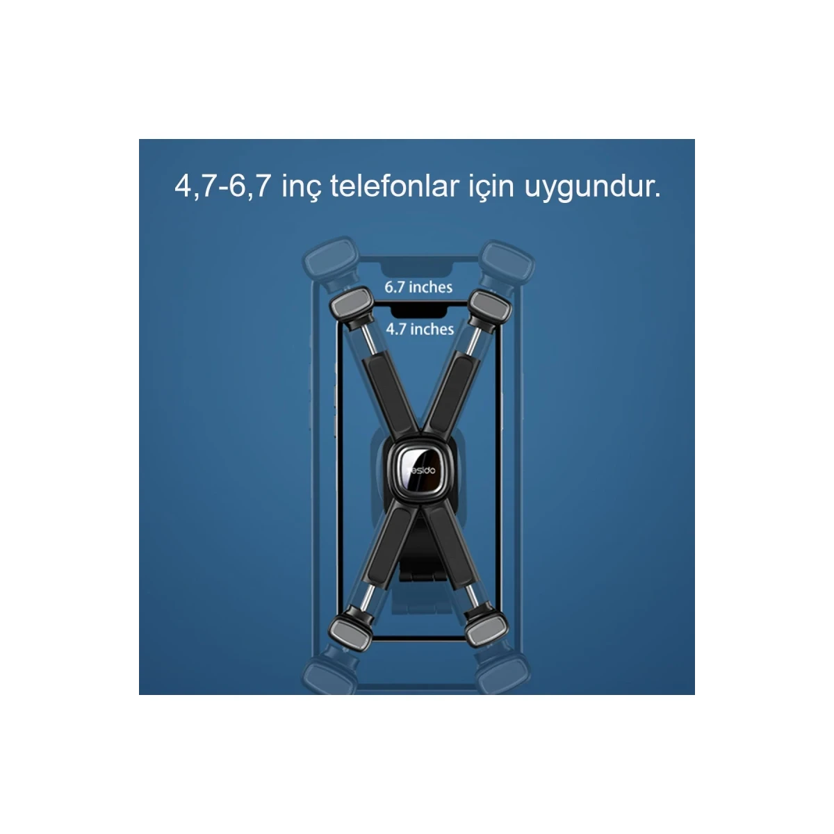 Yesido C191 Bisiklet İçin Ayarlanabilir Telefon Tutucu - Siyah