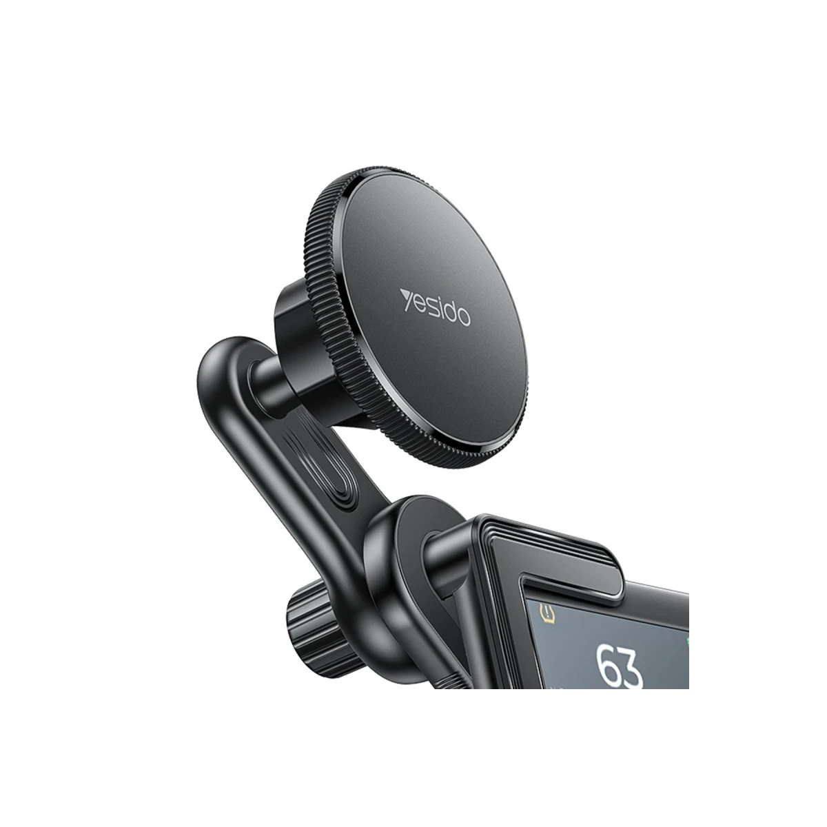 Yesido C213 360 Derece Ayarlanabilir Araç CarPlay Ekranına Sabitlenen Magsafe Araç Telefon Tutucu - Siyah