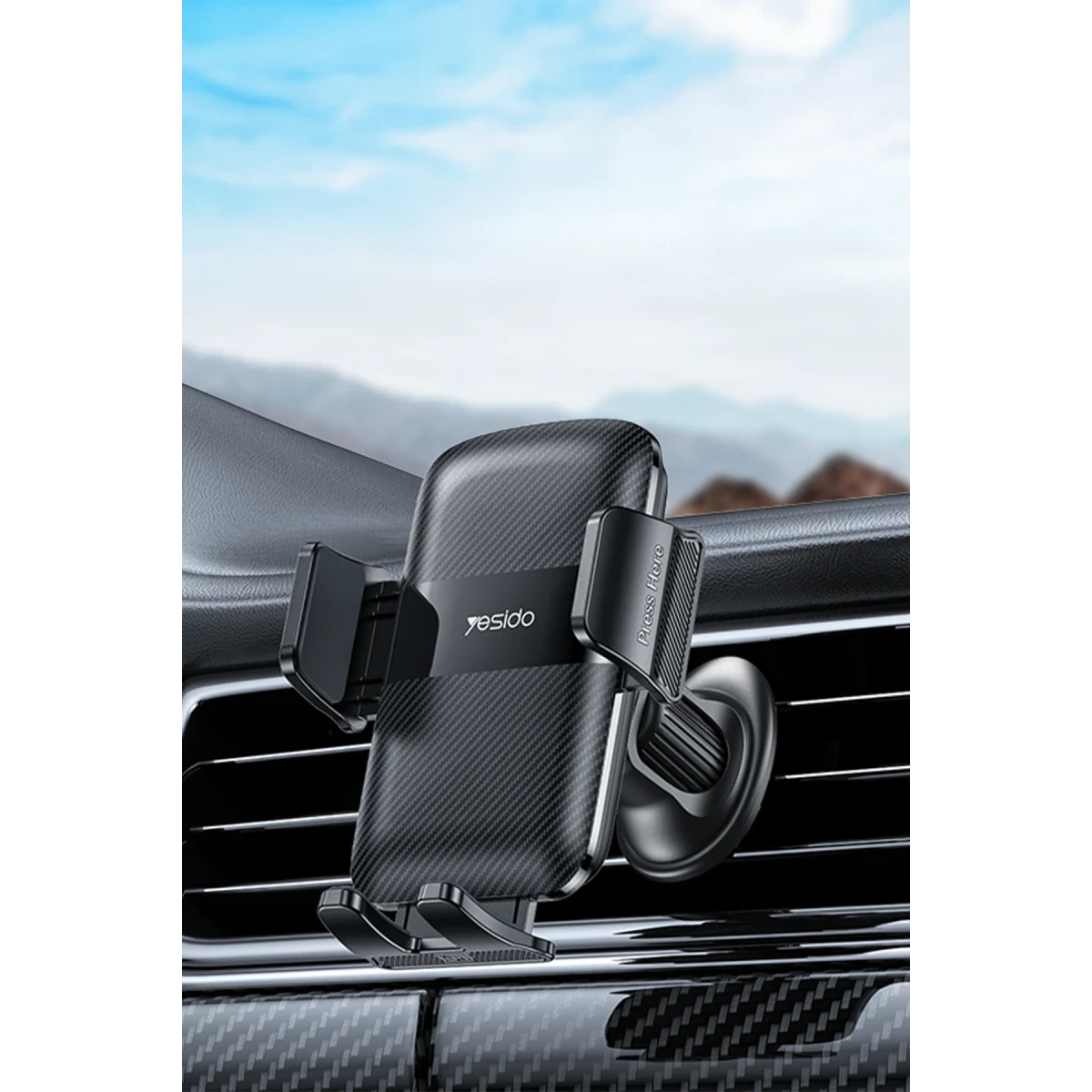 Yesido C251 Havalandırma Tipi Araç Tutucu - Siyah