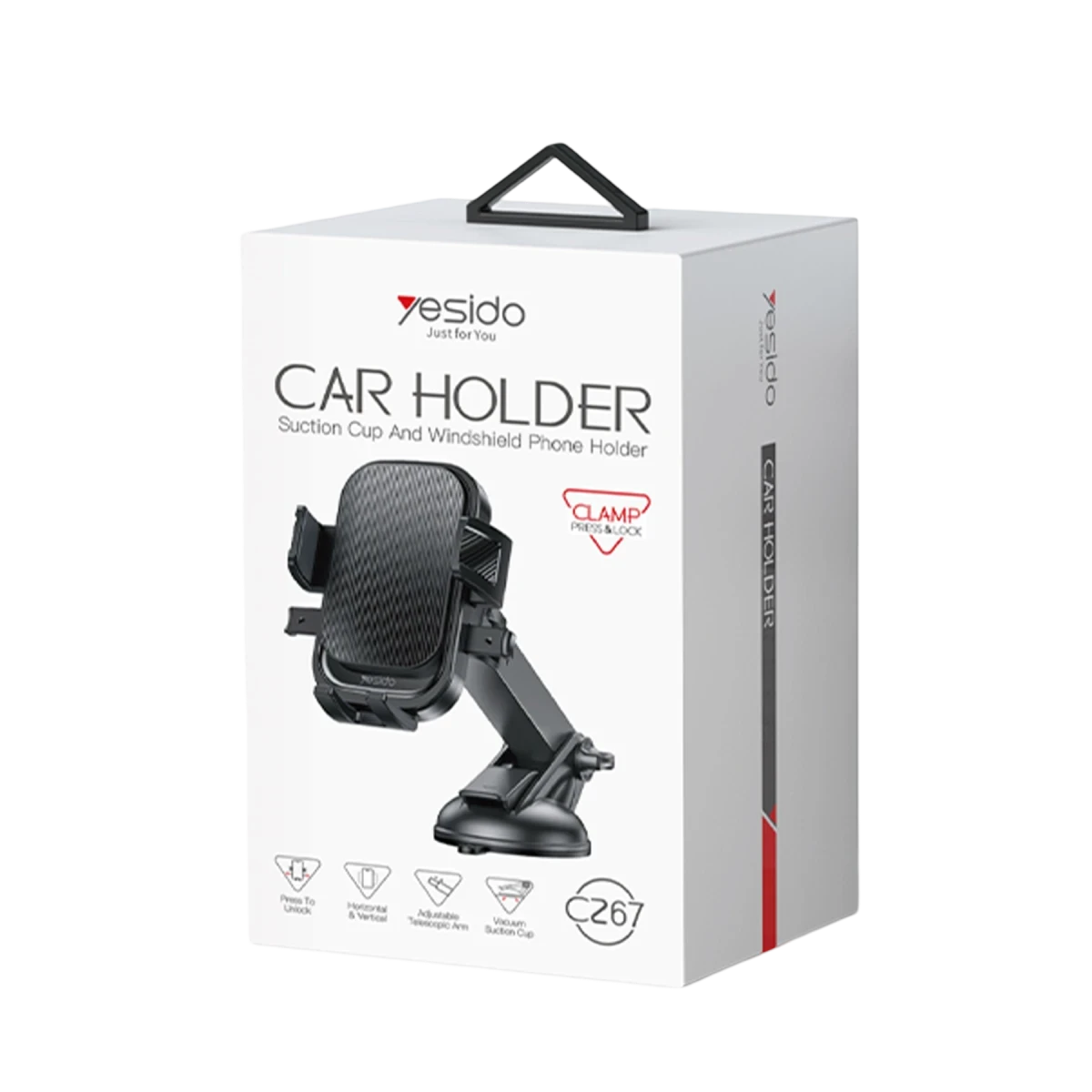 Yesido C267 Vakumlu Araç Telefon Tutucu - Siyah