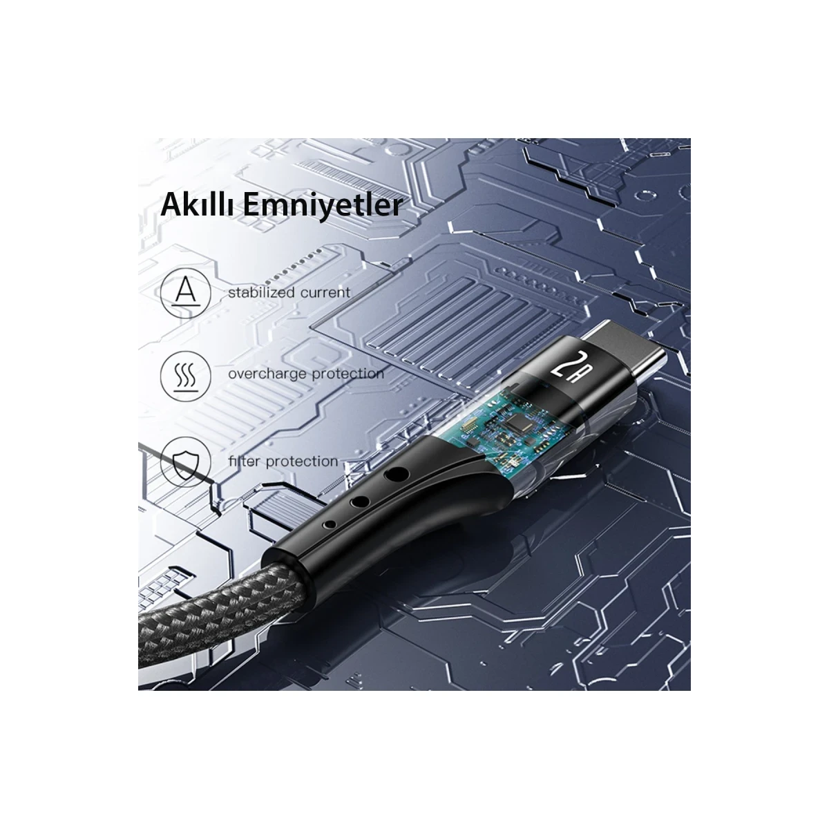 Yesido CA109 3M 2A Usb to Lightning Hızlı Şarj Kablosu - Siyah