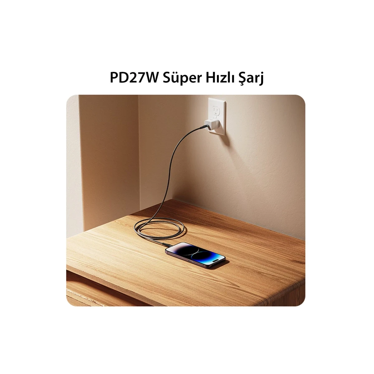 Yesido CA116 3M 60W Hasırlı Type-C to Type-C PD Hızlı Şarj Kablosu - Siyah