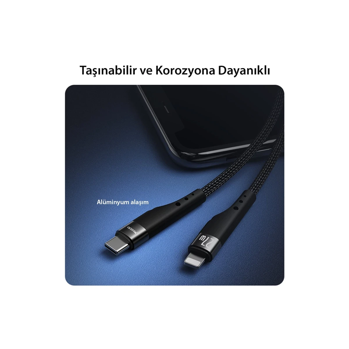 Yesido CA116 3M 60W Hasırlı Type-C to Type-C PD Hızlı Şarj Kablosu - Siyah
