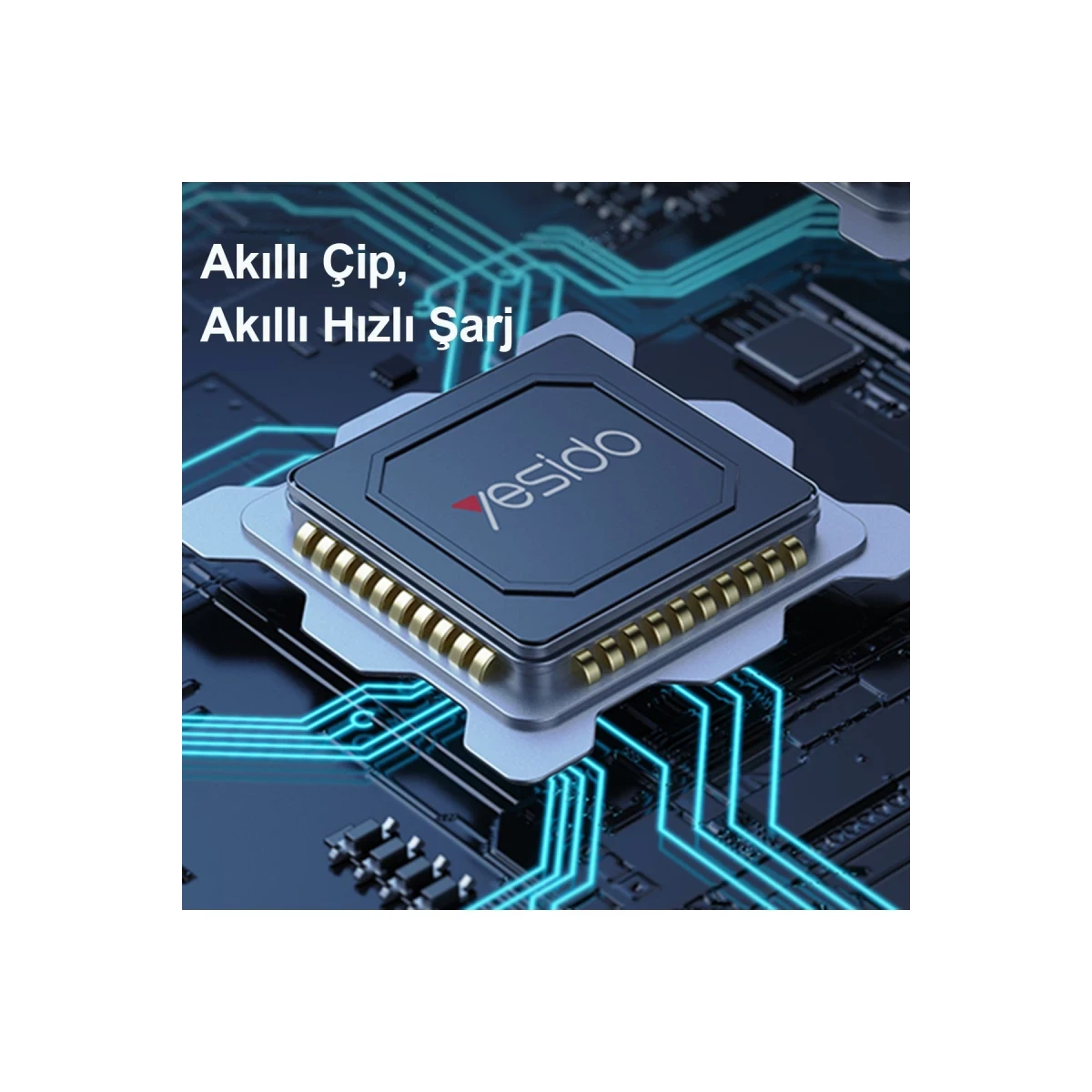 Yesido CA158 1.2M 100W Dijital Göstergeli Hasırlı Type-C to Type-C PD Hızlı Şarj Kablosu - Siyah