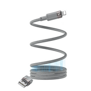 Yesido CA174 1M 27W USB to Lightning Manyetik Katlanma Özellikli PD Hızlı Şarj Kablosu - Gri