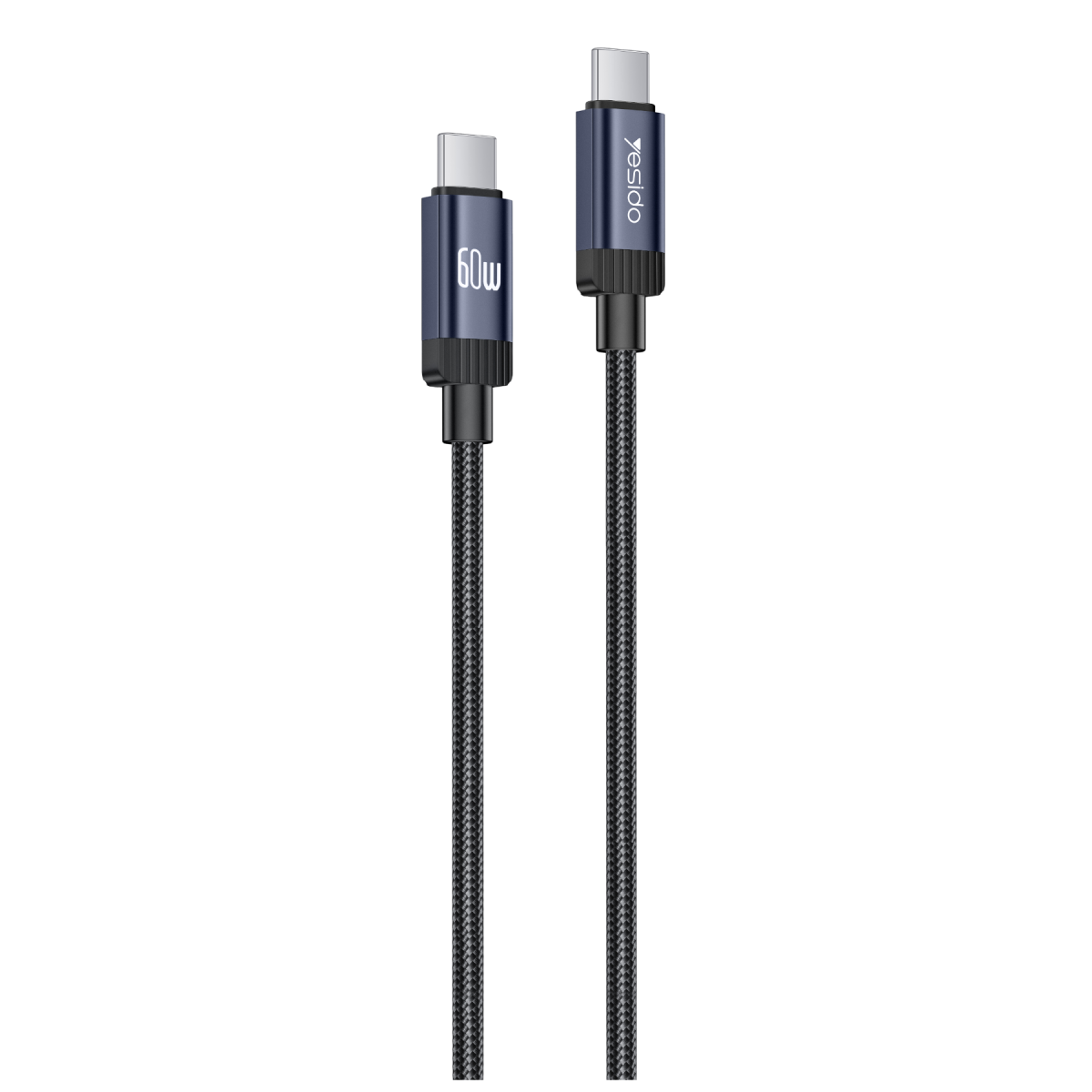 Yesido CA204 60W Type-C to Type-C PD Hızlı Şarj Data Kablosu - Siyah