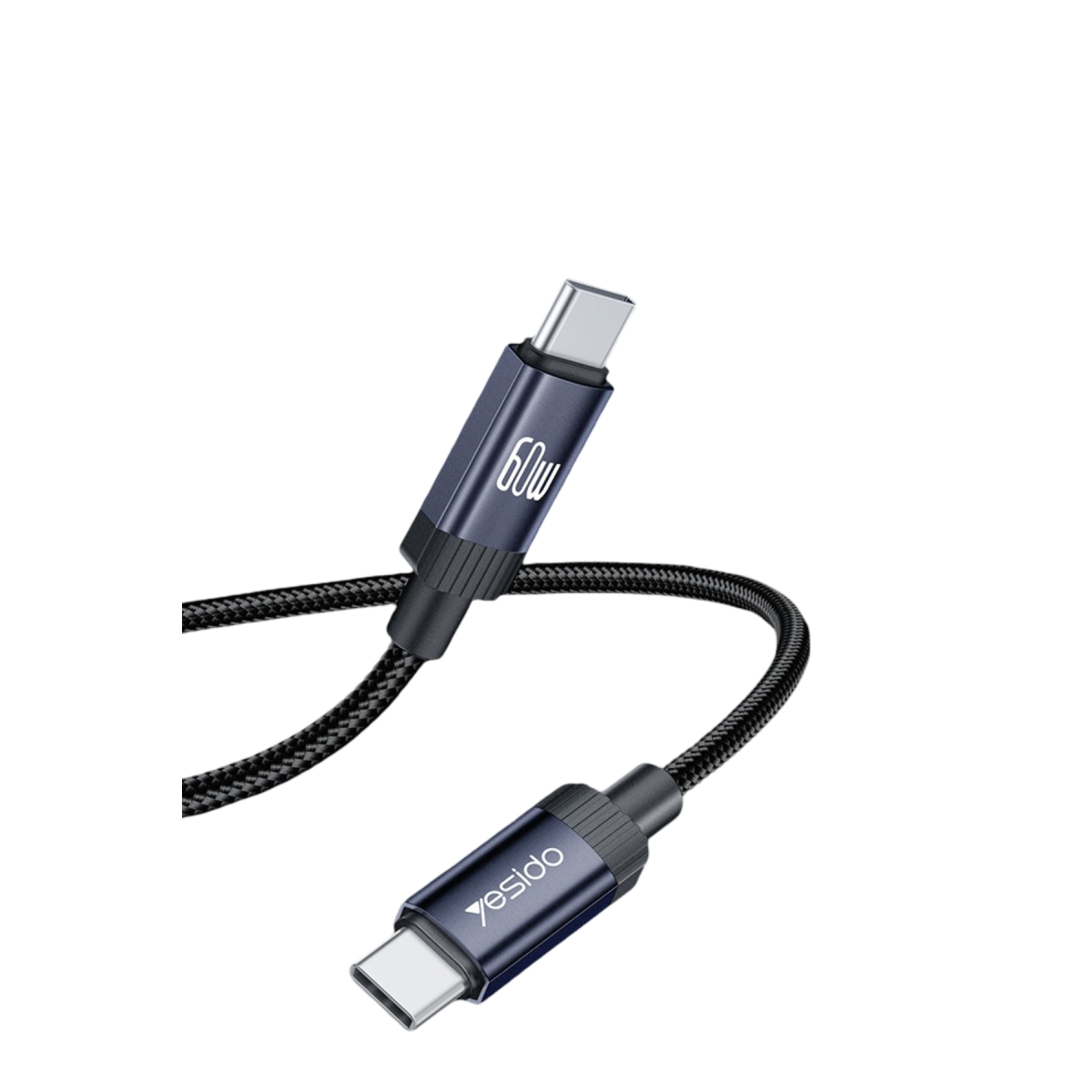 Yesido CA204 60W Type-C to Type-C PD Hızlı Şarj Data Kablosu - Siyah