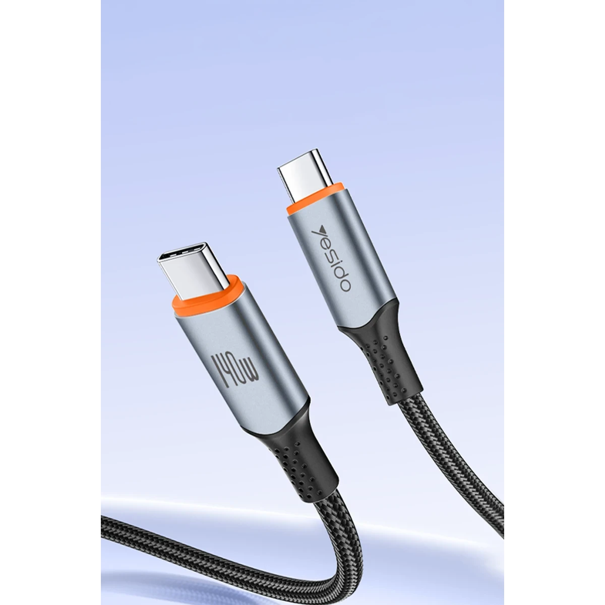 Yesido CA212 1M 140W Type-C to Type-C PPS Destekli Hızlı Şarj Kablosu - Siyah