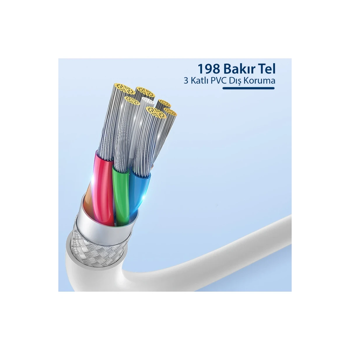 Yesido CA71 1M 2A Usb to Type-C Hızlı Şarj Kablosu - Beyaz