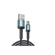 Yesido CA75 2M 2.4A Hasırlı Usb to Type-C Hızlı Şarj Kablosu - Siyah