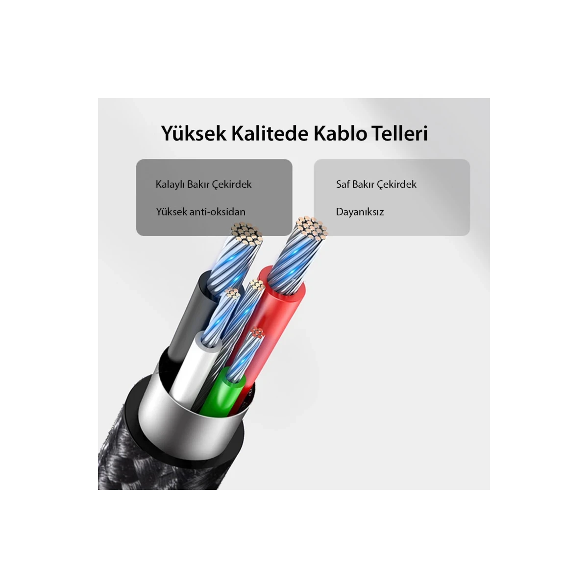 Yesido CA75 2M 2.4A Hasırlı Usb to Type-C Hızlı Şarj Kablosu - Siyah