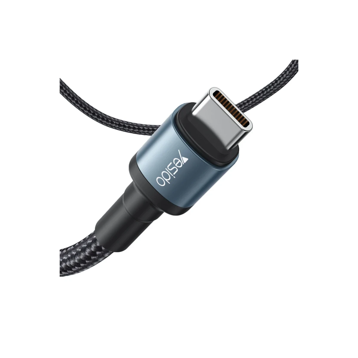 Yesido CA79 2M 60W Hasırlı Type-C to Type-C PD Hızlı Şarj Kablosu - Siyah