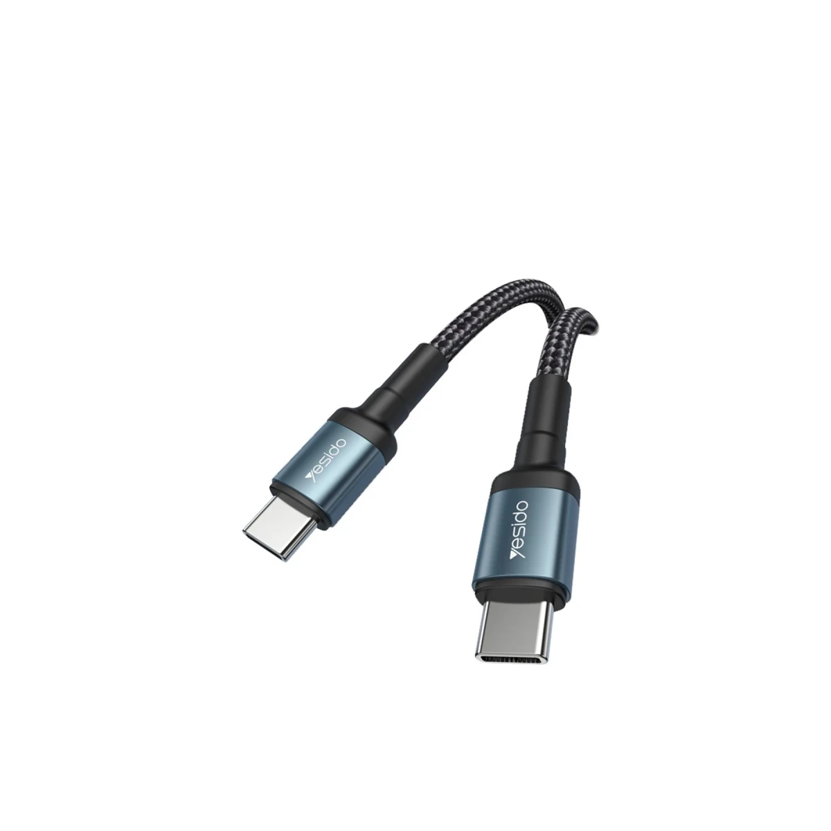 Yesido CA79 2M 60W Hasırlı Type-C to Type-C PD Hızlı Şarj Kablosu - Siyah