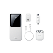 Yesido CG10 5in1 12W Şarj Aleti Kablo Powerbank Flash Bellek Airpods Set - Beyaz