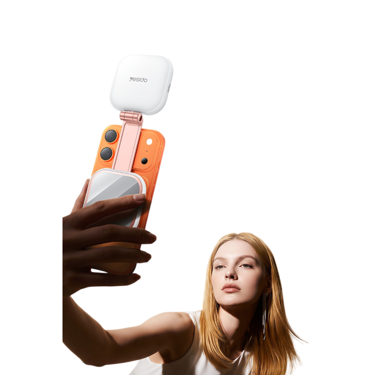 Yesido DH18 Çok Fonksiyonlu Manyetik LED Selfie Işığı - Beyaz