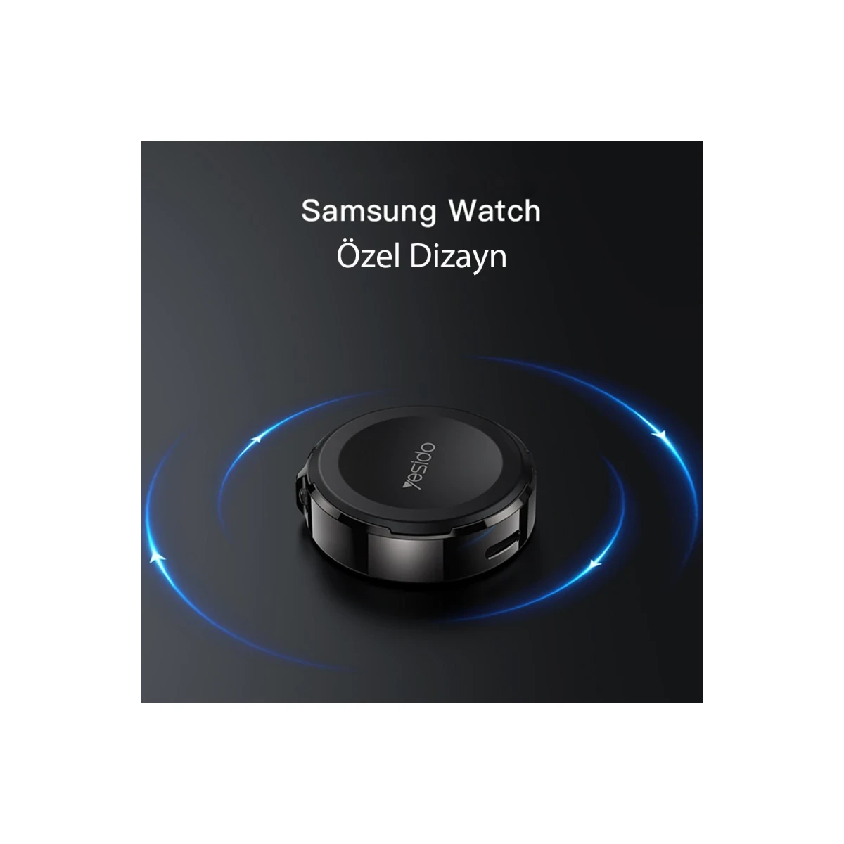 Yesido DS19 Samsung Watch Uyumlu Kablosuz Manyetik Akıllı Saat Şarjı - Siyah