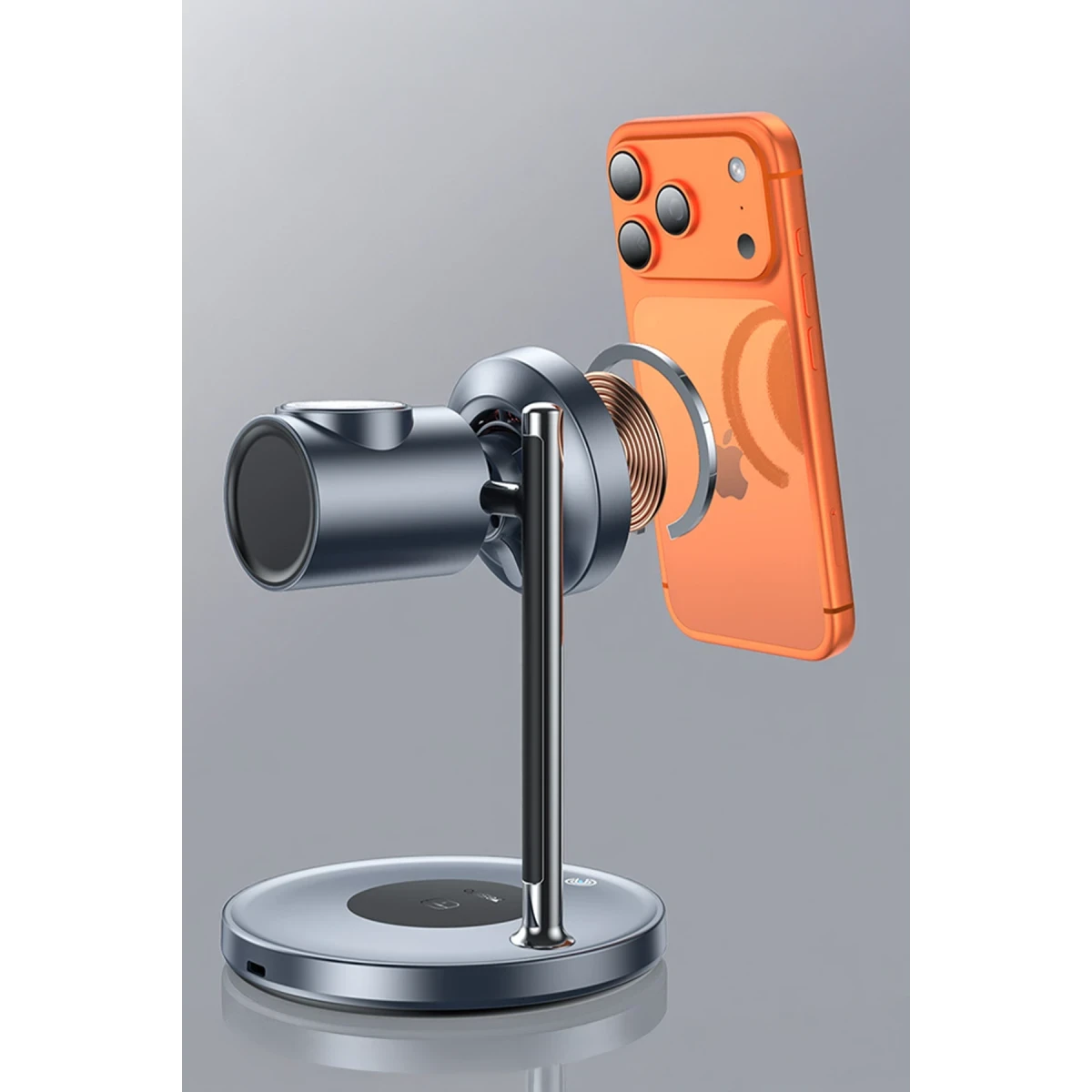 Yesido DS40 Qi2.2 25W Hızlı Şarj Destekli Apple Watch ve Samsung Watch Uyumlu Manyetik Masaüstü Kablosuz Şarj Cihazı  - Siyah