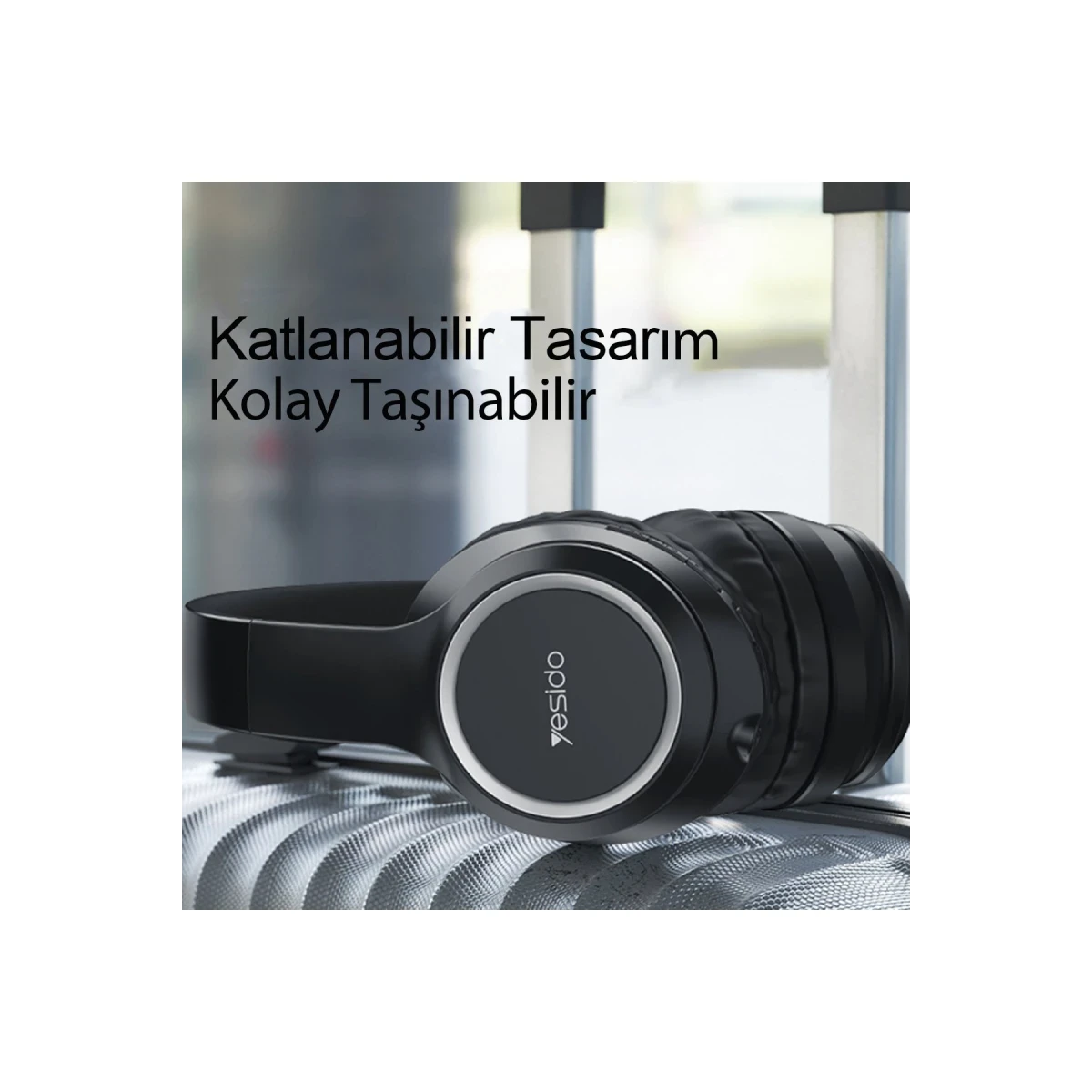Yesido EP03 Kafaüstü Bluetooth Kulaklık - Siyah