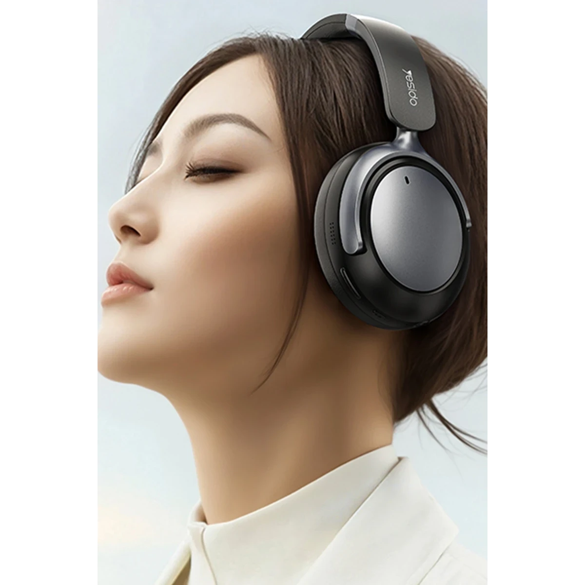 Yesido EP07 BT 5.3 Hibrit Aktif Gürültü Engelleyici Özellikli Kafaüstü Bluetooth Kulaklık - Siyah