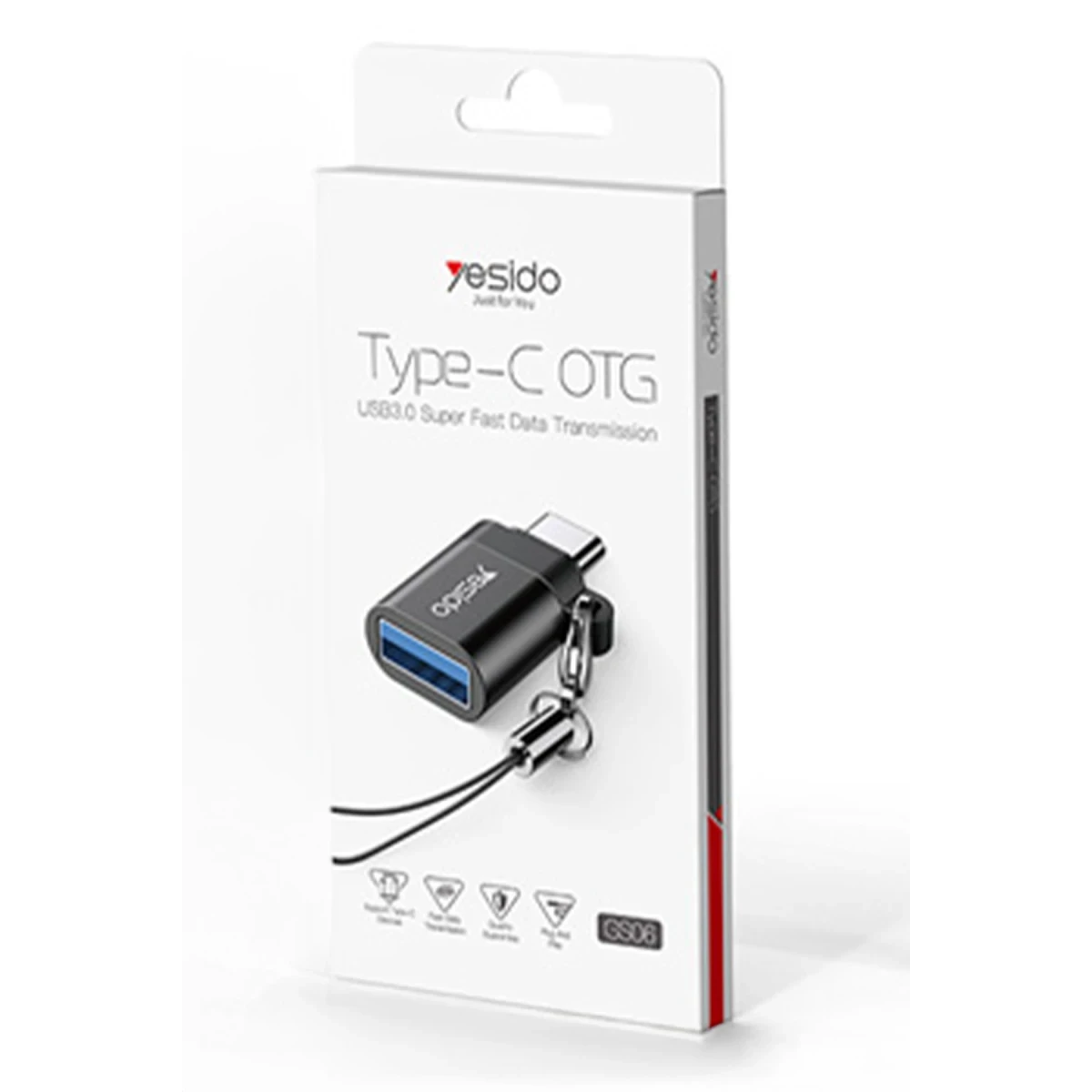 Yesido GS06 Type-C to USB 3.0 OTG Dönüştürücü - Siyah
