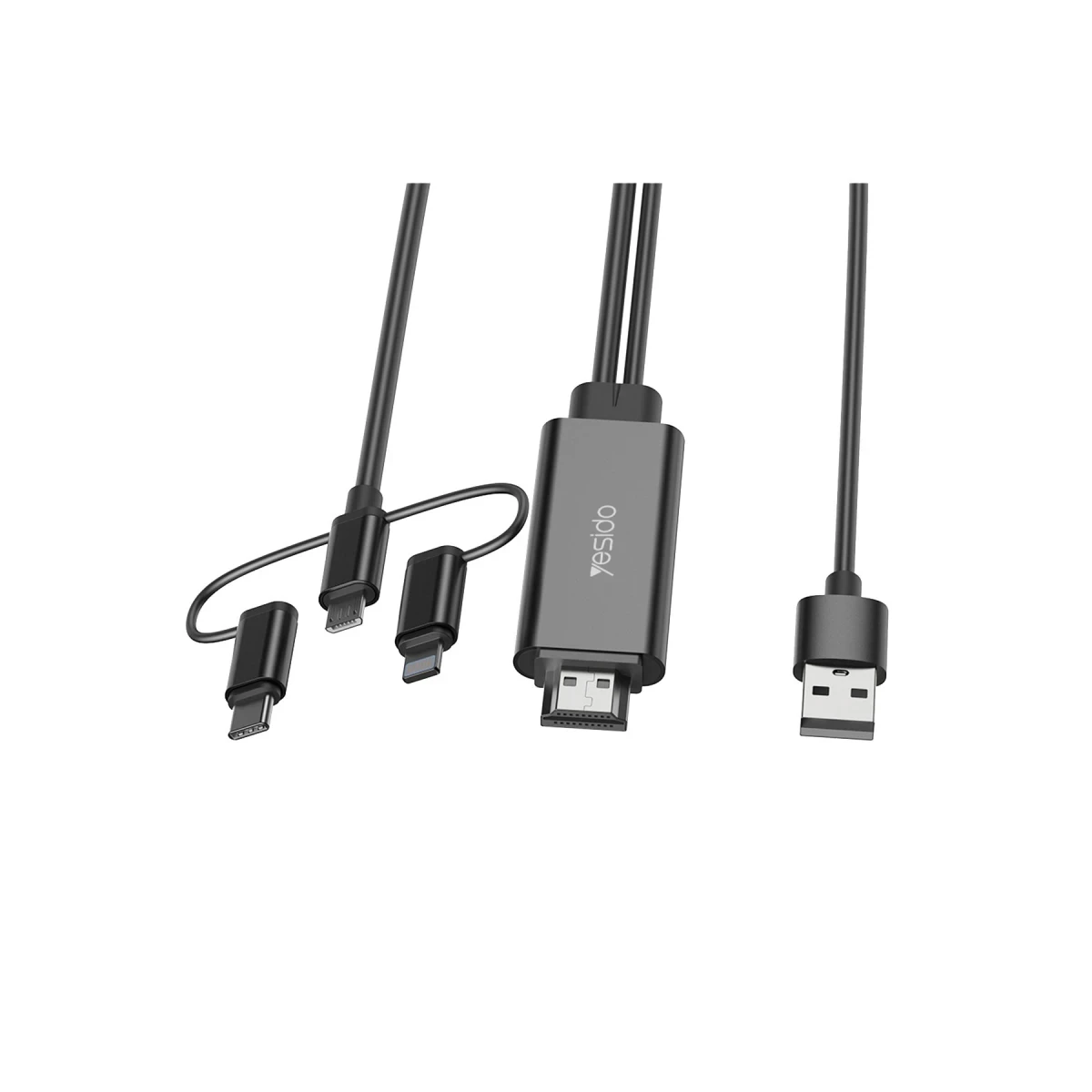 Yesido HM05 1.8m FHD 3in1 to HDMI Kablo - Siyah