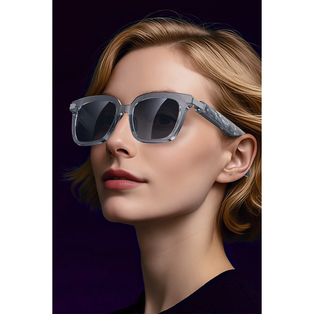 Yesido IO41 BT 5.3 Dahili Hoparlörlü IP54 Su Geçirmez Akıllı Güneş Gözlüğü - Gri