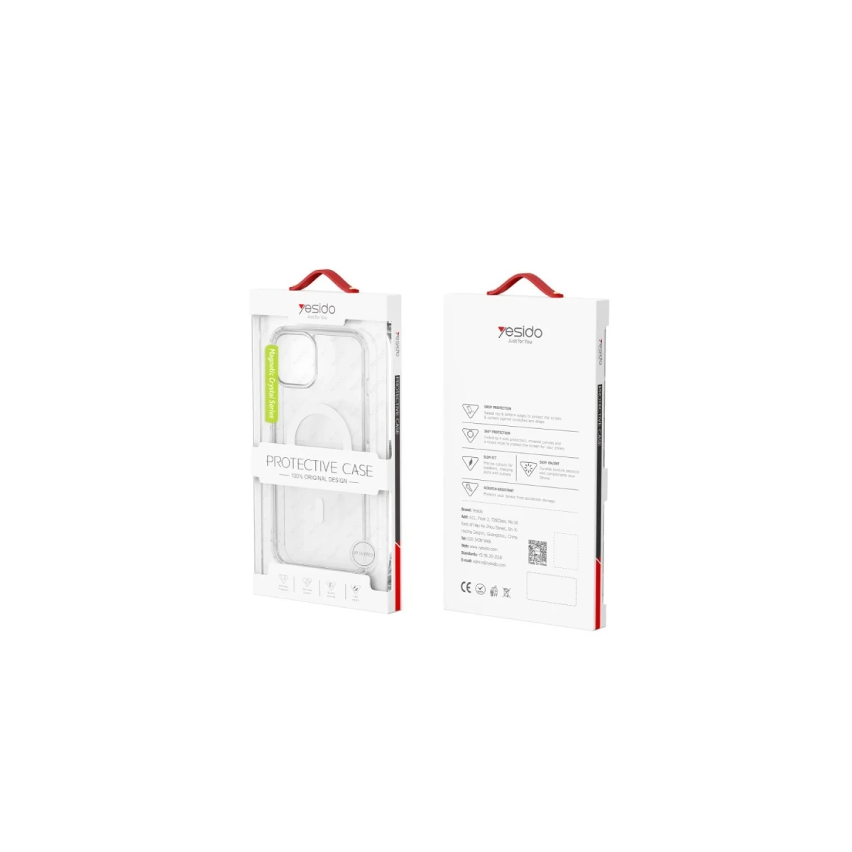 Yesido Apple iPhone 12 PC03 Ace Şeffaf Magsafe Kapak - Şeffaf