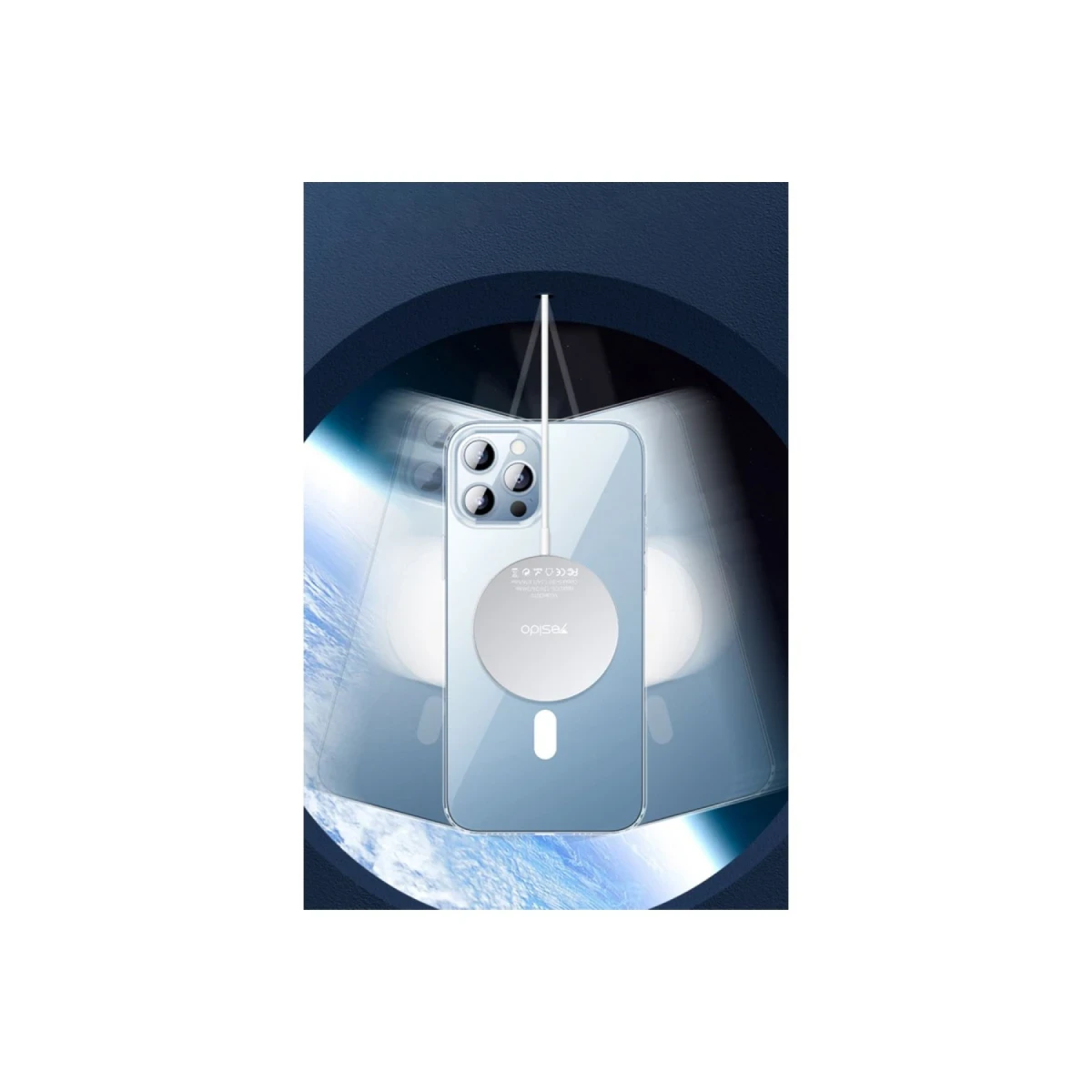 Yesido Apple iPhone 12 PC03 Ace Şeffaf Magsafe Kapak - Şeffaf