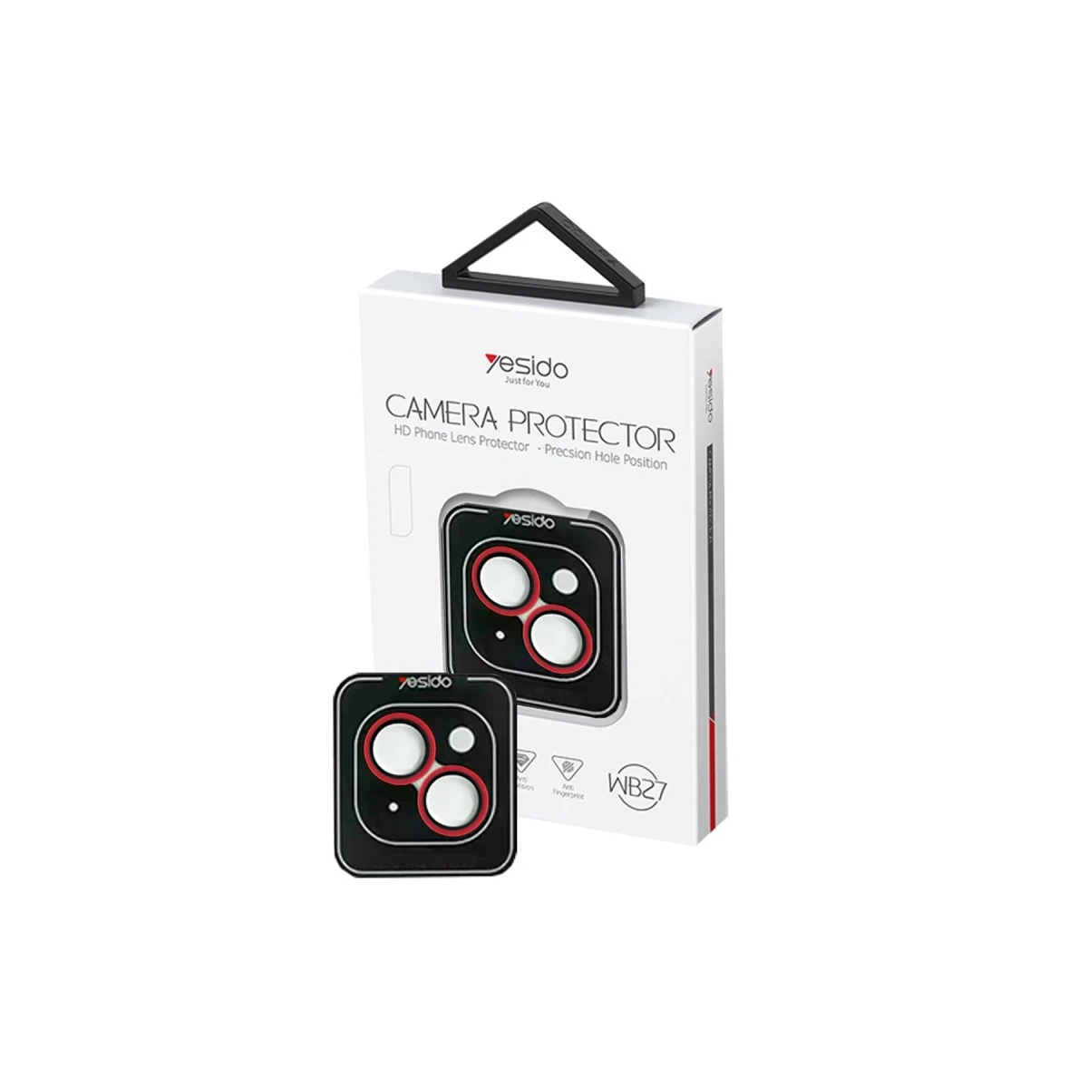 Yesido iPhone 13 WB27 Metal Kamera Lens - Kırmızı