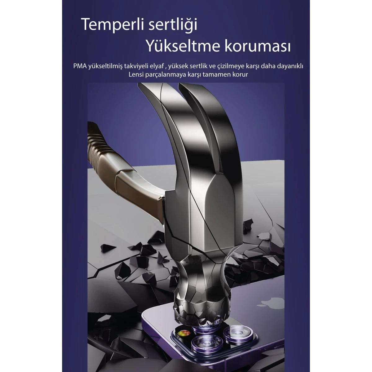 Yesido Apple iPhone 13 WB27 Metal Kamera Lens - Mavi