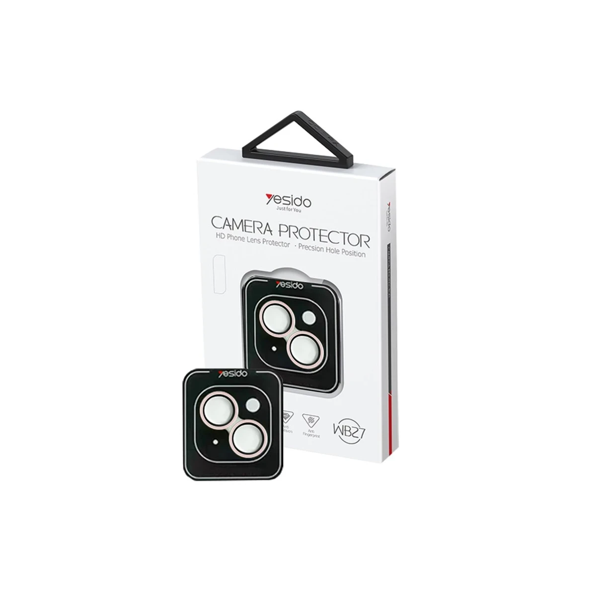 Yesido iPhone 13 WB27 Metal Kamera Lens - Pembe