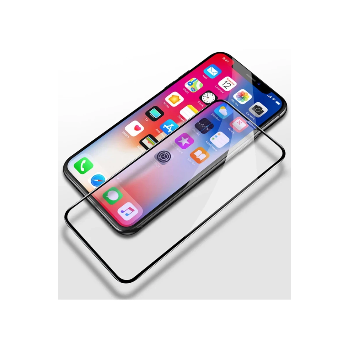 Yesido iPhone 14 TG12 5D Cam Ekran Koruyucu - Siyah