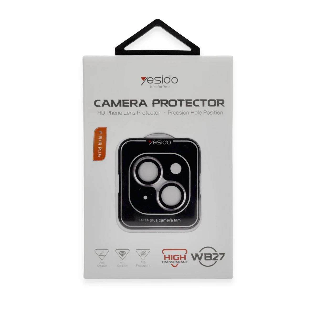 Yesido iPhone 14 WB27 Metal Kamera Lens - Lila