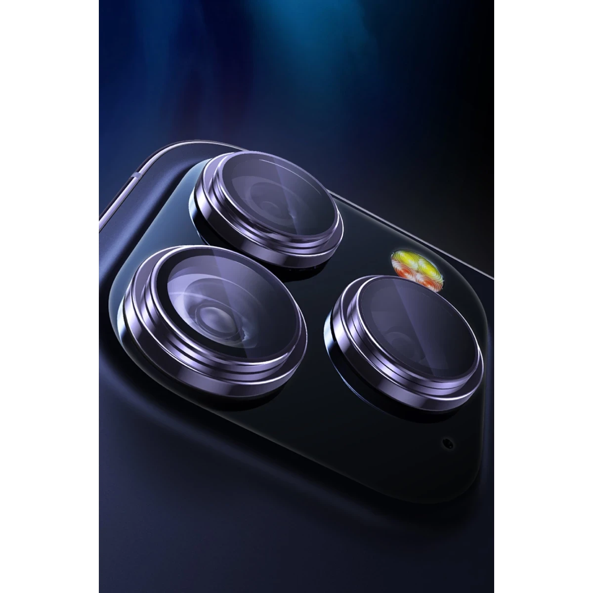 Yesido Apple iPhone 15 WB27 Metal Kamera Lens - Mavi