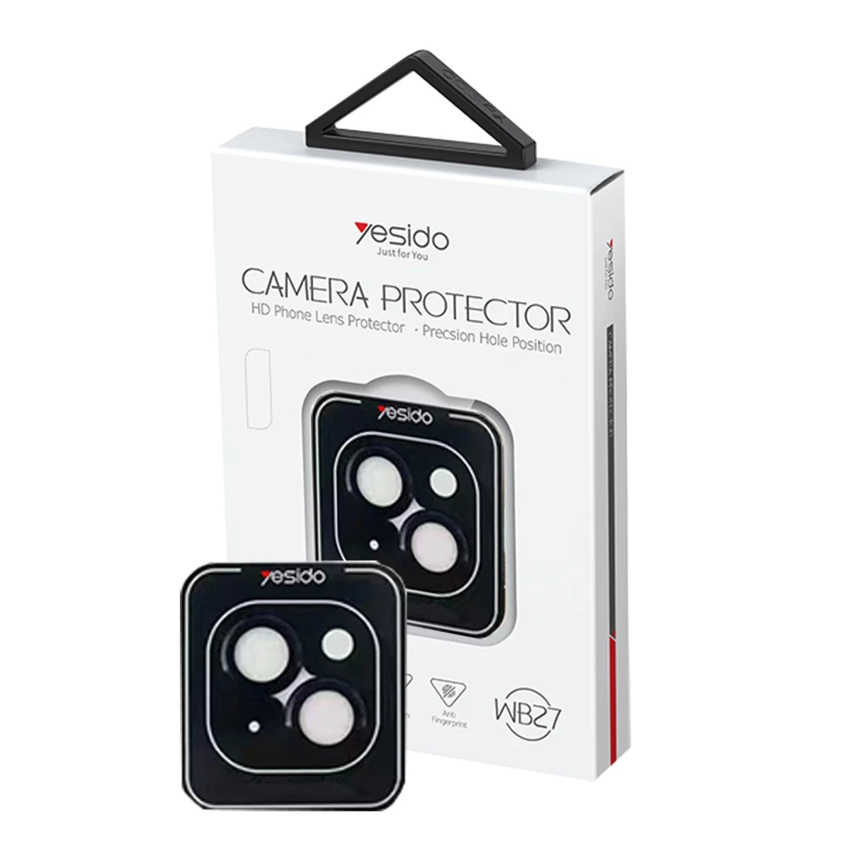 Yesido iPhone 15 WB27 Metal Kamera Lens - Siyah