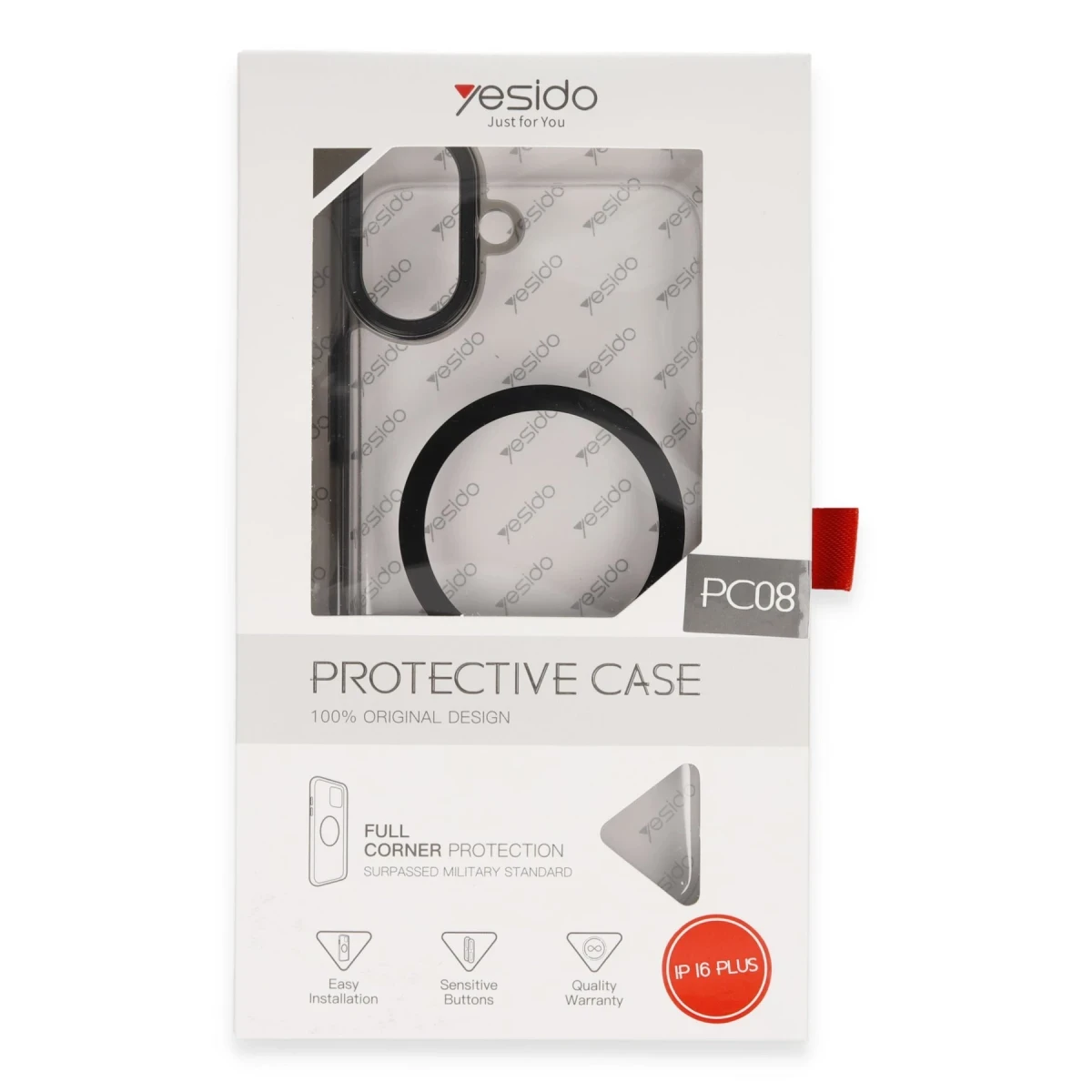 Yesido iPhone 16 PC08 Izzy Magsafe Kapak - Siyah
