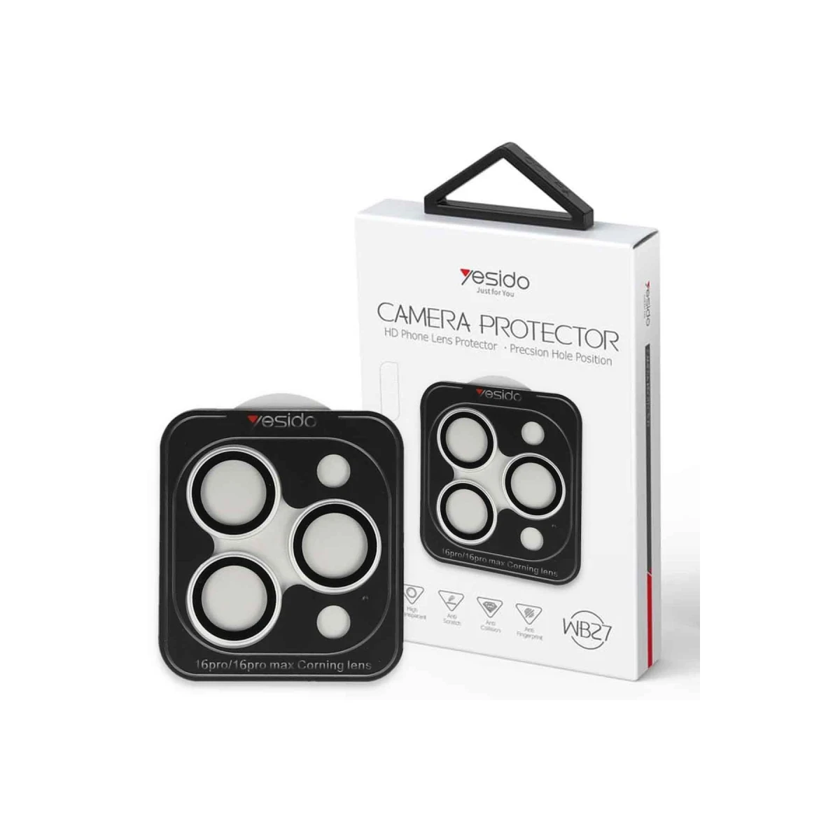Yesido Apple iPhone 16 Pro WB27 Metal Kamera Lens - Gümüş