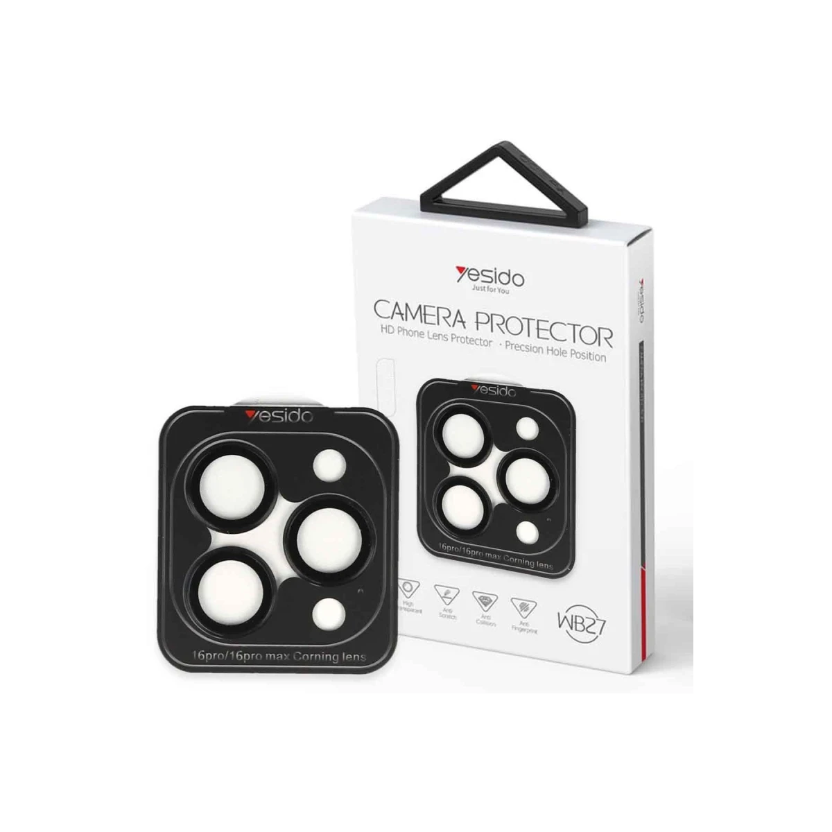 Yesido Apple iPhone 16 Pro WB27 Metal Kamera Lens - Siyah