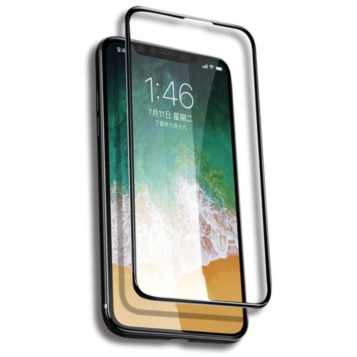 Yesido Apple iPhone 16 TG12 5D Cam Ekran Koruyucu - Siyah