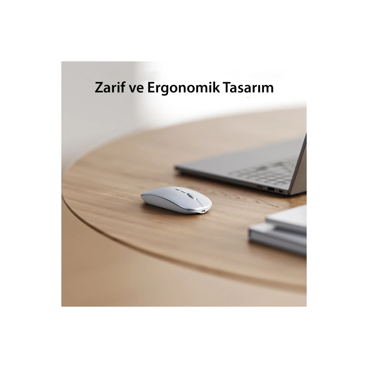 Yesido KB15 2.4G Ergonomik Kablosuz Mouse - Gümüş
