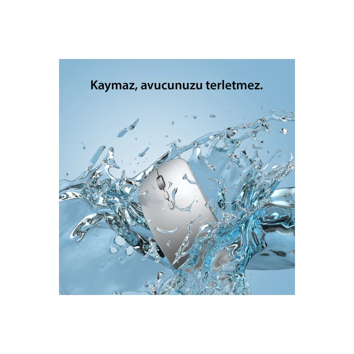 Yesido KB15 2.4G Ergonomik Kablosuz Mouse - Gümüş
