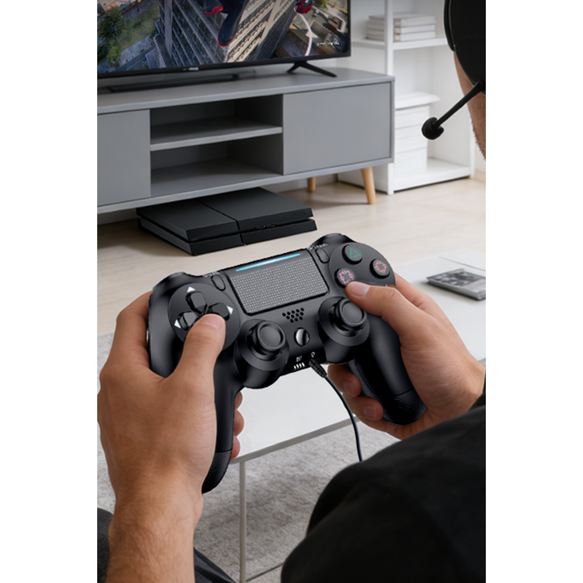 Yesido KB47 Bluetooth 5.0 Kablosuz PS4 Oyun Kolu - Siyah